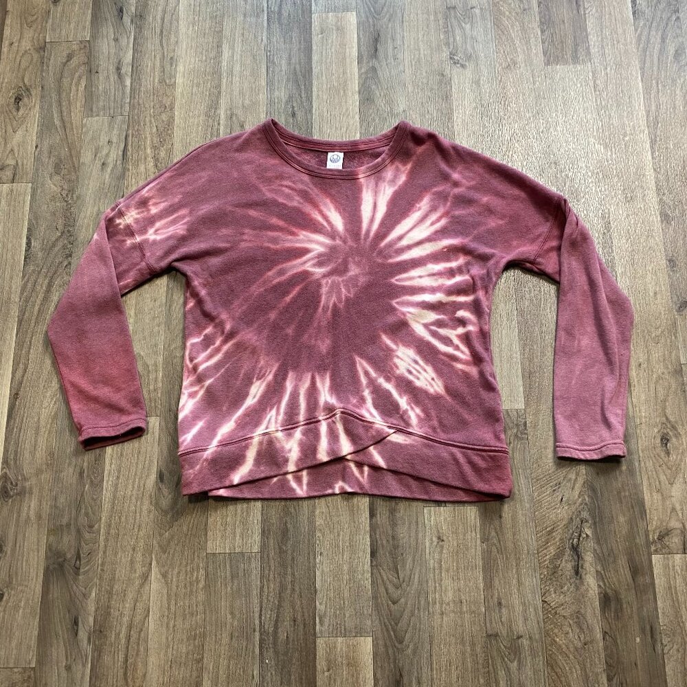 Te Verde Mauve Tie Dye Sweatshirt Size Small